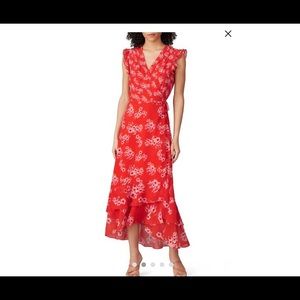 All Saints Red Floral Maxi Dress